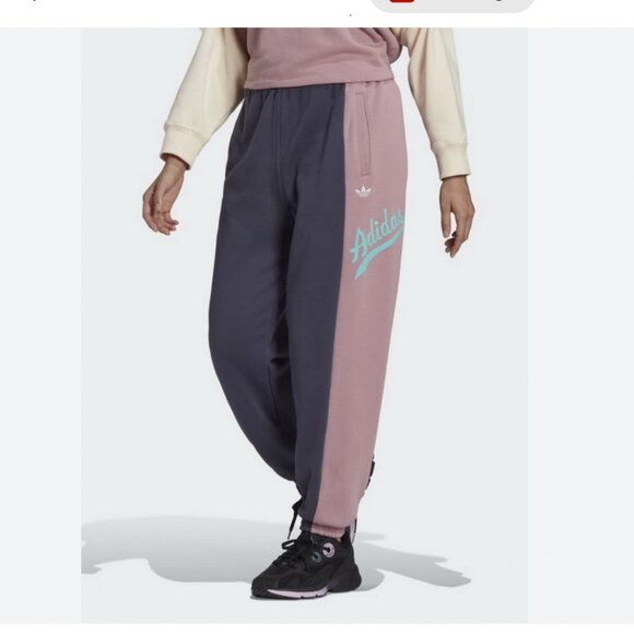 Adidas Modern B-Ball Joggers Purple + Mauve - womens small - Picture 1 of 7